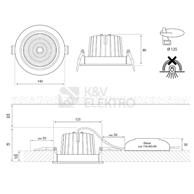 Obrázek produktu Podhledové LED svítidlo McLED Sima 30 30W 4000K ML-412.035.33.0 9
