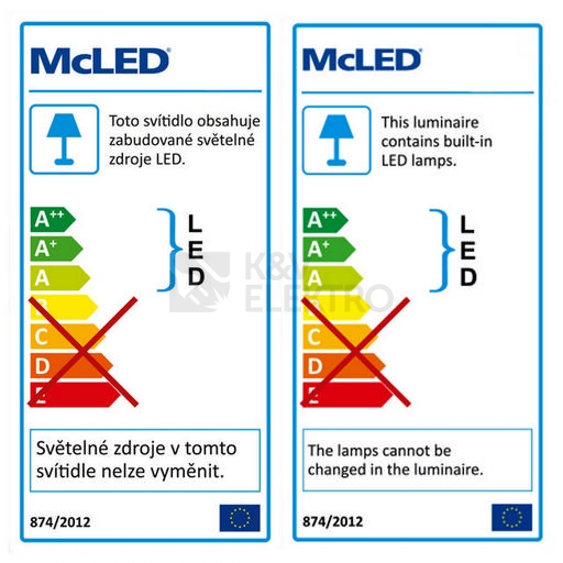 Obrázek produktu  LED svítidlo McLED 5W 4000K neutrální bílá LL5/300-4000K24V délka 303mm ML-443.001.35.0 5