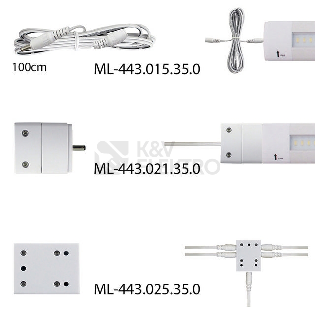 Obrázek produktu  LED svítidlo lineární McLED 8W 500mm 4000K neutrální bílá 24V ML-443.002.35.0 3
