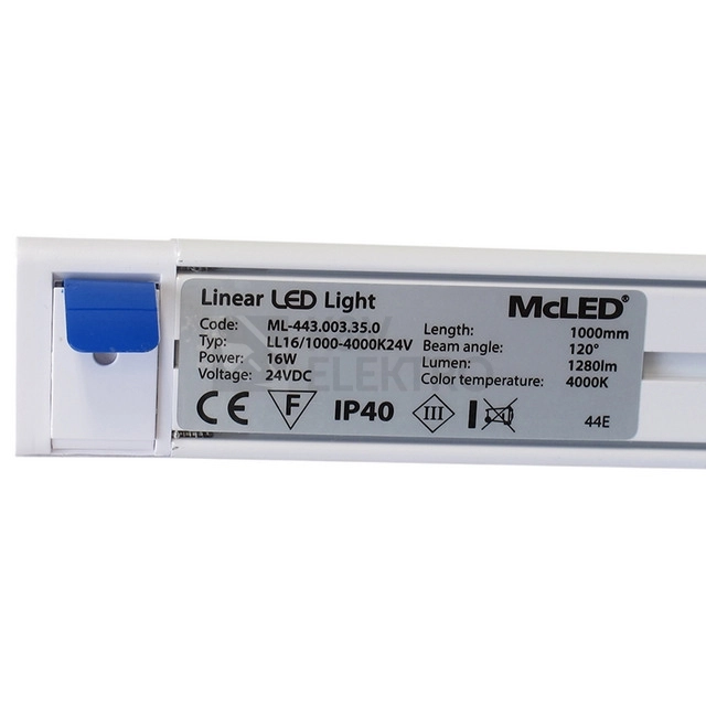 Obrázek produktu LED svítidlo McLED 16W 4000K neutrální bílá 24V délka 1005mm ML-443.003.35.0 3