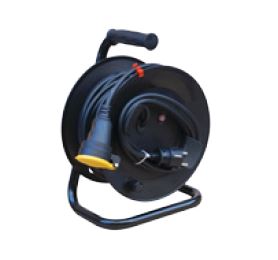 Prodlužovací kabel na bubnu 25m/1zásuvka 3x1,5 černá 396.186
