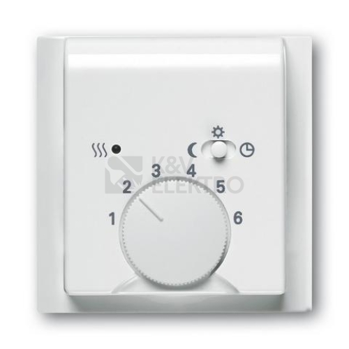 ABB Impuls kryt termostatu prostorového, s otočným ovládáním alpská bílá 1710-0-3577 (2CKA001710A3577)
