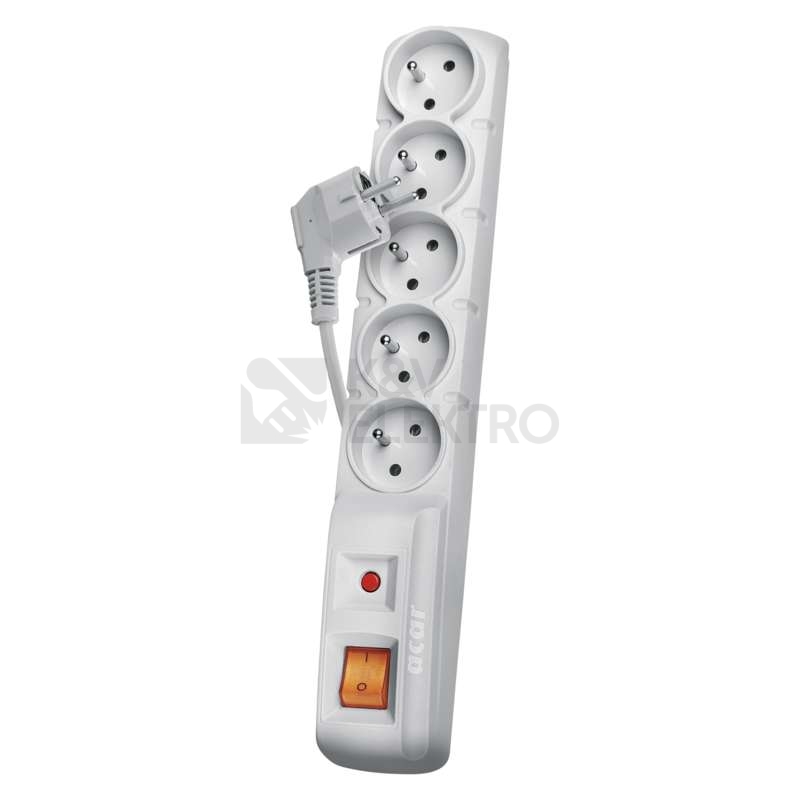 Obrázek produktu Prodlužovací kabel EMOS P53874 s přepěťovou ochranou 3m/5zásuvek šedá 1909050302 0