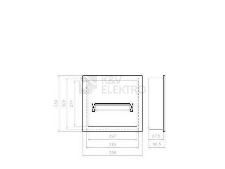 Obrázek produktu Rozvodnice pod omítku EATON KLV-12UPS-F /KLV-U-1/14-F/ 178814 2