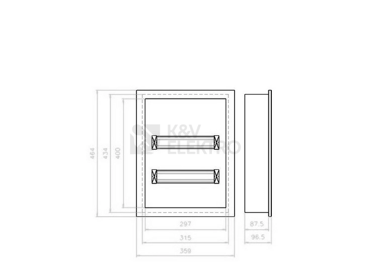 Obrázek produktu Rozvodnice pod omítku EATON KLV-24UPS-F /KLV-U-2/28-F/ 178816 2