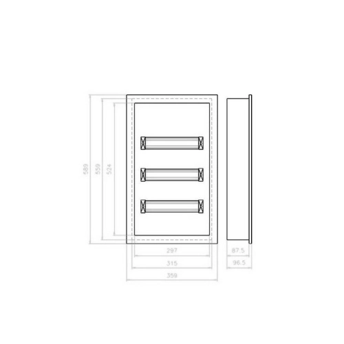 Rozvodnice pod omítku EATON KLV-36UPS-F /KLV-U-3/42-F/ 178818 (obrázek 4)