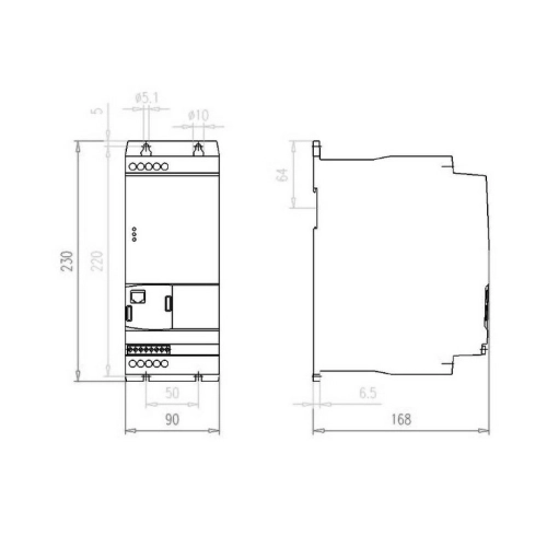 Frekvenční měnič EATON DE1-348D5FN-N20N 3x400/3x400VAC 4kW 8,5A IP20 RFI filtr 174338 (obrázek 3)