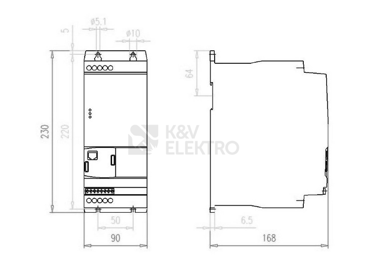 Obrázek produktu Frekvenční měnič EATON DE1-348D5FN-N20N 3x400/3x400VAC 4kW 8,5A IP20 RFI filtr 174338 1