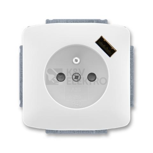 ABB Tango zásuvka bílá 5569A-A02357 B s USB nabíjením