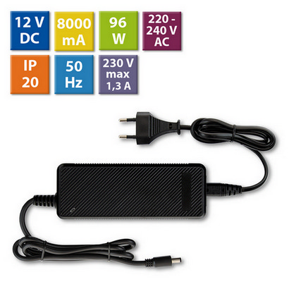 LED napájecí zdroj McLED 12VDC 8A 96W ML-732.068.11.0 souosý konektor 5,5mm