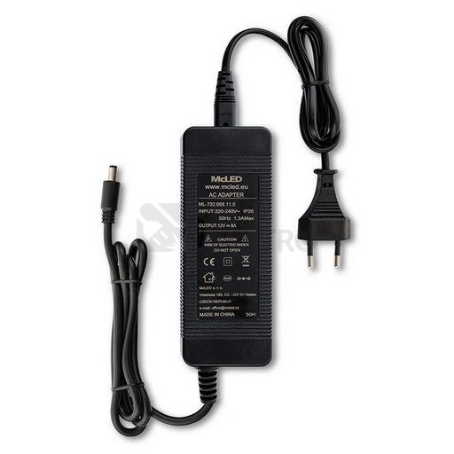 Obrázek produktu LED napájecí zdroj McLED 12VDC 8A 96W ML-732.068.11.0 souosý konektor 5,5mm 2