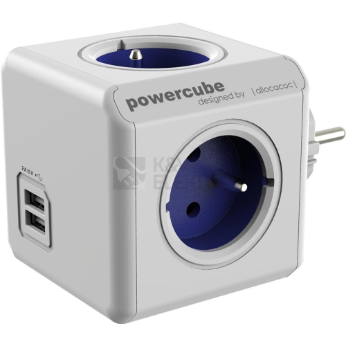 POWERCUBE ORIGINAL USB 4X230V + USB modrá