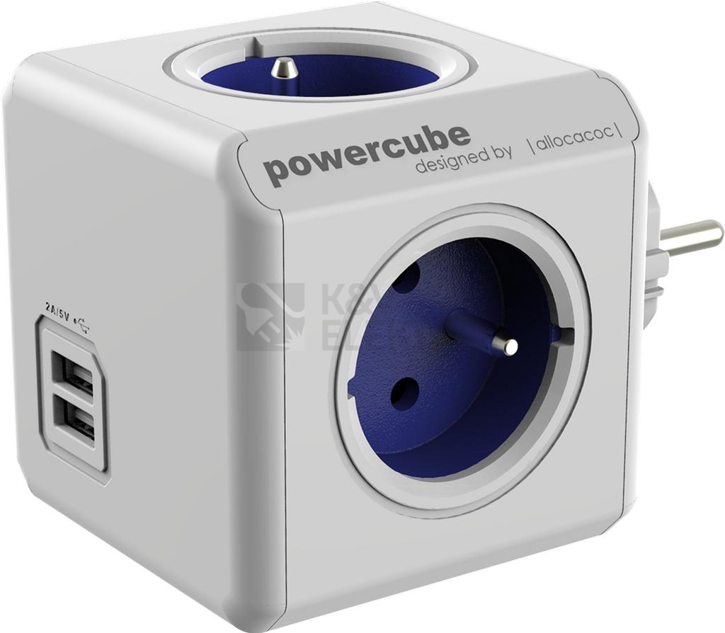 Obrázek produktu POWERCUBE ORIGINAL USB 4X230V + USB modrá 0