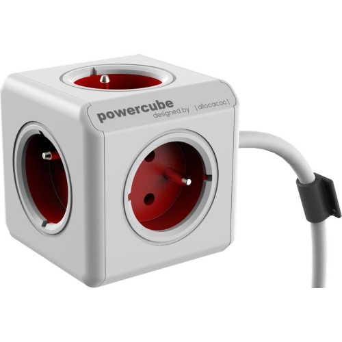 Levně POWERCUBE EXTENDED 5X230V + 1,5m prodlužovací kabel červená