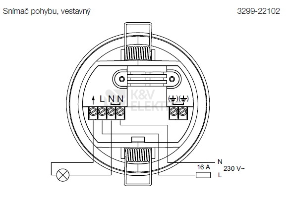 Obrázek produktu  ABB pohybové čidlo 3299-22102 vestavné bílá 2