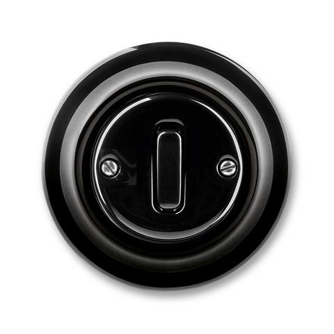 Obrázek produktu ABB Decento vypínač č.6 (č.1) černá 3559K-C06345 N porcelán 0