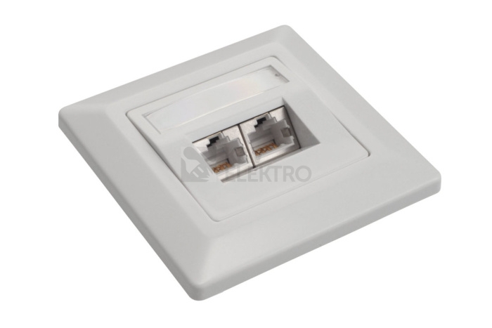 Obrázek produktu Zásuvka Cat.5e STP 2xRJ45 pod omítku 0