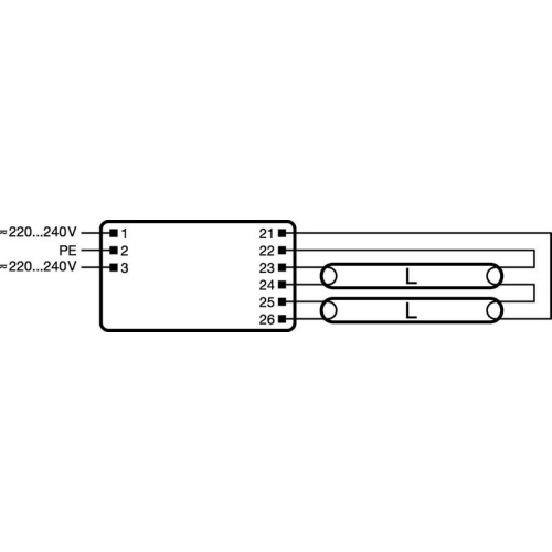 Elektronický předřadník OSRAM QTP-OPTIMAL 2X18-40/220-240 (obrázek 3)