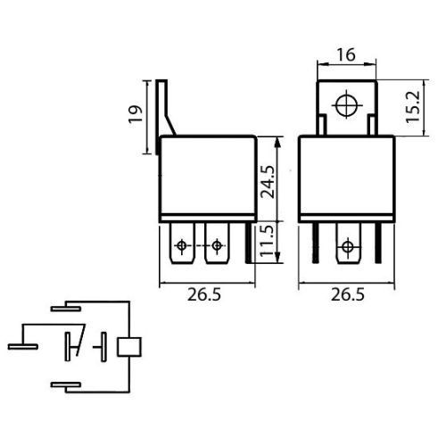 Automobilové relé 12V 30A NVF4-2CZ30aDC12V 1xCO