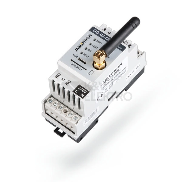 Obrázek produktu Univerzální GSM komunikátor a ovladač Jablotron GD-02K-DIN 0