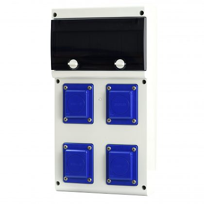 Zásuvková skříň SCAME 632.2222-004F2 jištěná s chráničem