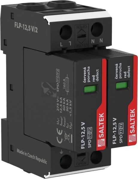 Obrázek produktu Svodič přepětí FLP-12,5 V/2 (TN-S) 0