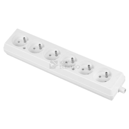  Šestizásuvka JONEX GN-670 bílá 16A/250V
