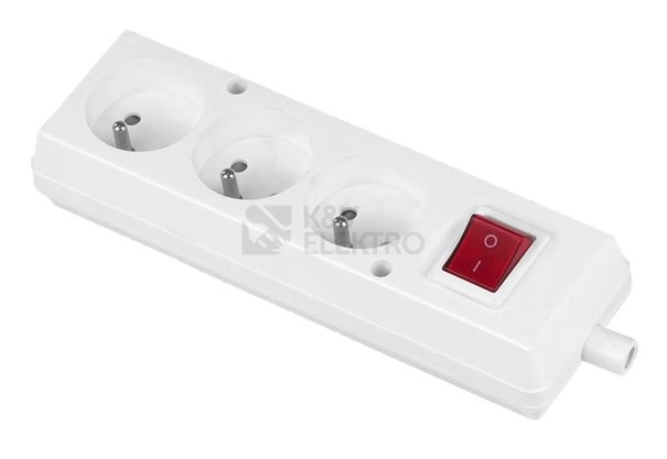 Obrázek produktu Trojzásuvka s vypínačem JONEX GN-370WS bílá 16A 0