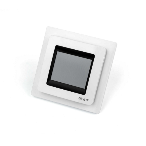 Levně Pokojový termostat DEVIreg Touch 140F1071 rámečkem polar