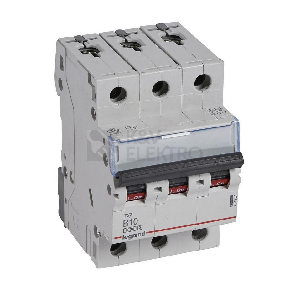 Obrázek produktu Jistič Legrand TX3 3P B10 10kA 404124 0