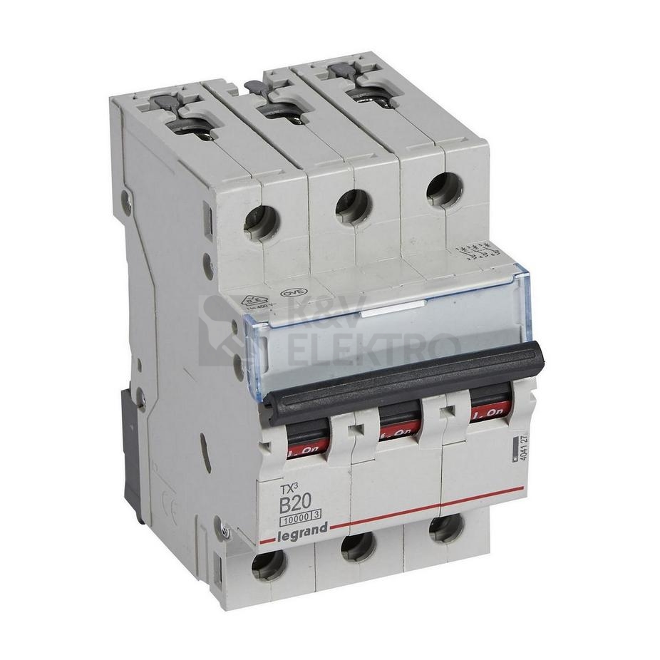 Obrázek produktu Jistič Legrand TX3 3P B20 10kA 404127 0