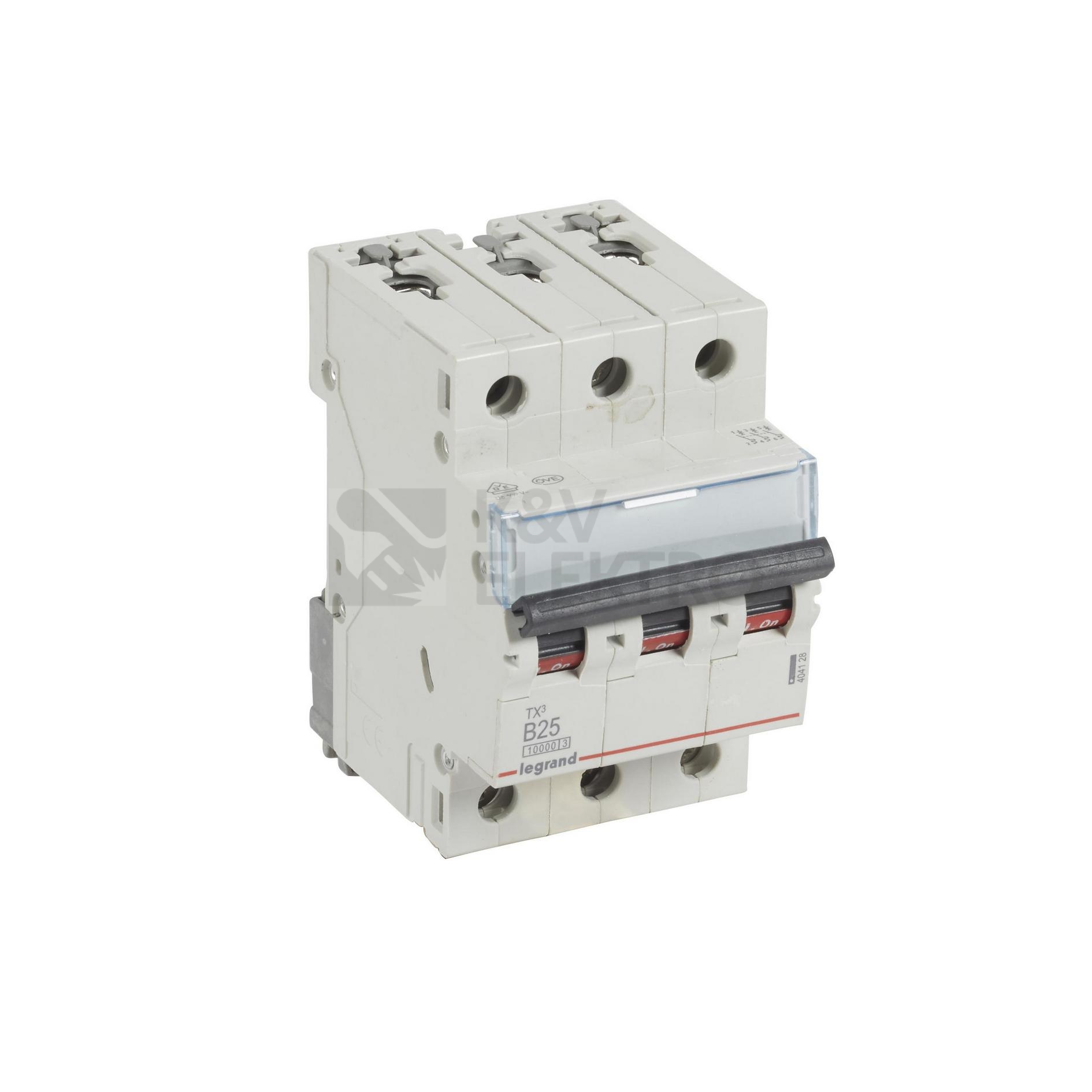 Obrázek produktu Jistič Legrand TX3 3P B25 10kA 404128 0