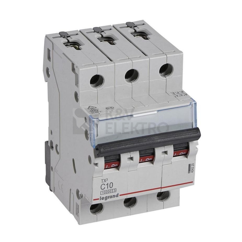 Obrázek produktu Jistič Legrand TX3 3P C10 10kA 404220 0