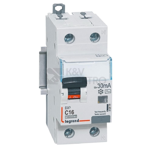 Proudový chránič s jističem Legrand DX3 1P+N C16 30mA AC 10kA 410979