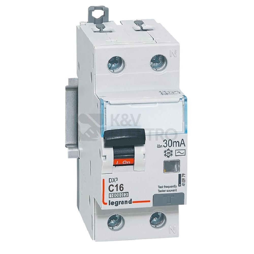Obrázek produktu Proudový chránič s jističem Legrand DX3 1P+N C16 30mA AC 10kA 410979 0