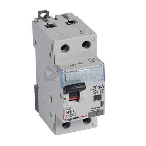 Proudový chránič s jističem Legrand DX3 1P+N B10 30mA A 10kA 411286