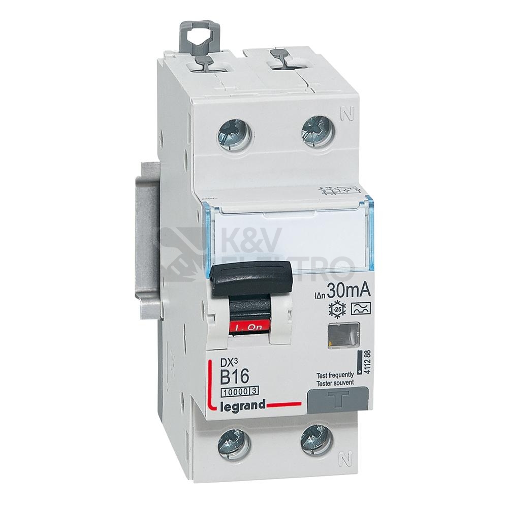 Obrázek produktu Proudový chránič s jističem Legrand DX3 1P+N B16 30mA A 10kA 411288 0