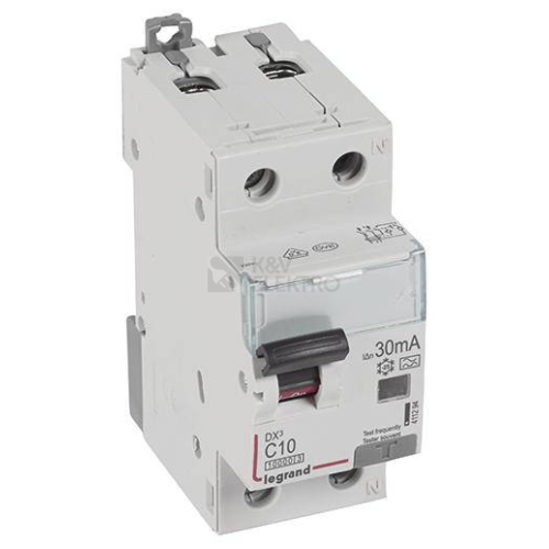 Proudový chránič s jističem Legrand DX3 1P+N C10 30mA A 10kA 411294