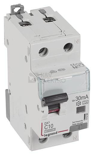 Obrázek produktu Proudový chránič s jističem Legrand DX3 1P+N C10 30mA A 10kA 411294 0