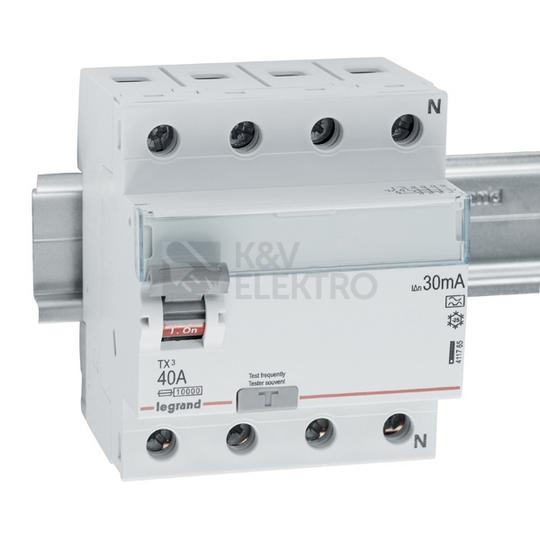 Obrázek produktu Proudový chránič Legrand TX3 4P 40A 30mA A 411765 0
