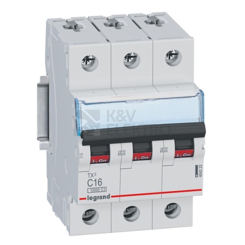 Jistič Legrand TX3 3P C16 10kA 404222