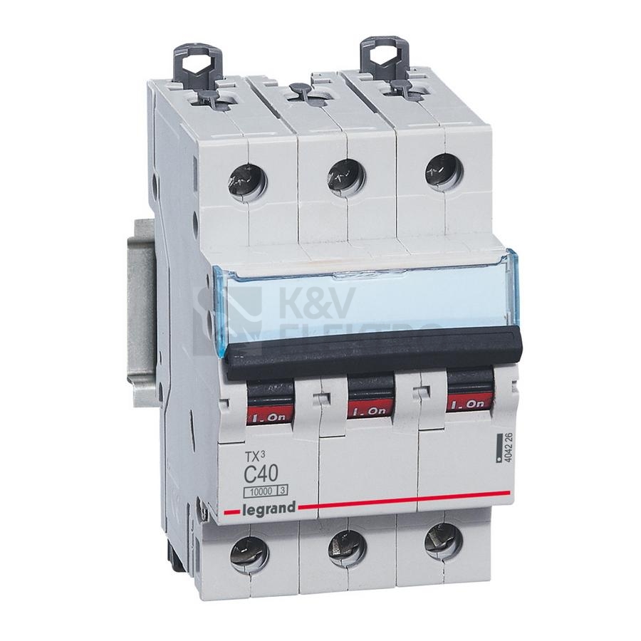 Obrázek produktu Jistič Legrand TX3 3P C40 10kA 404226 0