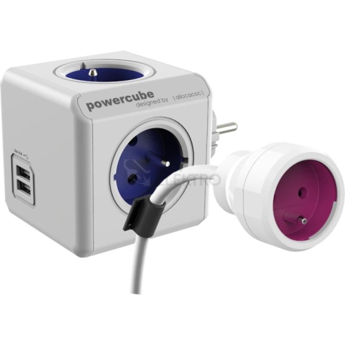 POWERCUBE DOUBLE USB (Original USB & PowerExtension) Akční set modrá/fialová