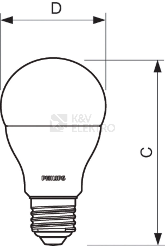 Obrázek produktu LED žárovka E27 Philips A60 10W (75W) neutrální bílá (4000K) 1