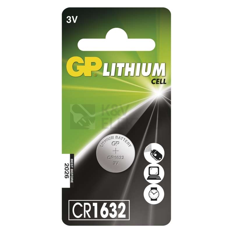 Obrázek produktu  Lithiová knoflíková baterie GP CR1632 0