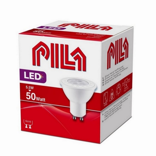 LED žárovka GU10 PILA MV 4,7W (50W) neutrální bílá (4000K), reflektor 60°