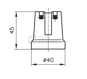 Obrázek produktu Objímka Desko 1335-607 E27 vestavná keramická 1