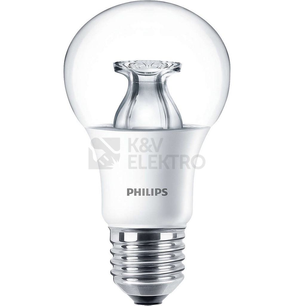 Obrázek produktu LED žárovka E27 Philips A60 CL 8,5W (60W) teplá bílá (2700K) stmívatelná 0
