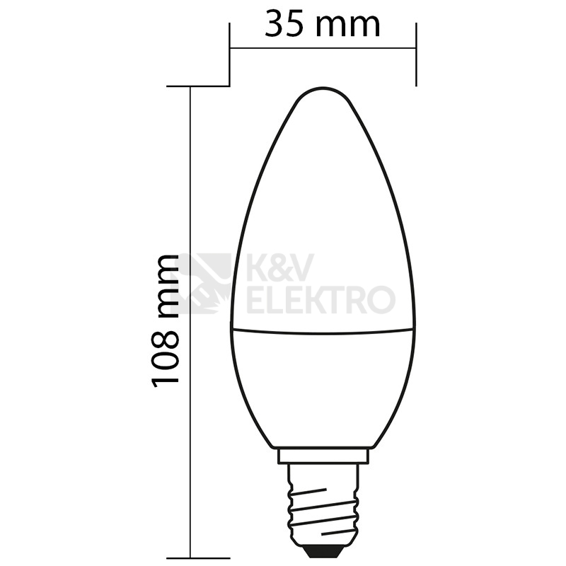 Obrázek produktu LED žárovka E14 McLED 3,5W (25W) teplá bílá (2700K) svíčka ML-323.004.99.0 4