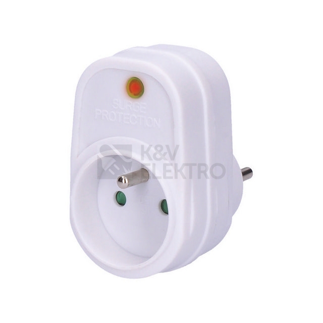 Obrázek produktu Přepěťová ochrana do zásuvky 236J 1 zásuvka kontrolka Solight PO20 1